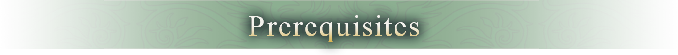 Prerequisites
